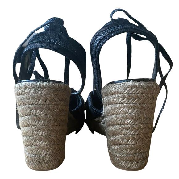 MARC JACOBS Nathalie Wedge Espadrille Embellished Appliqued Patches EU 38 US 7.5 - Picture 7 of 10